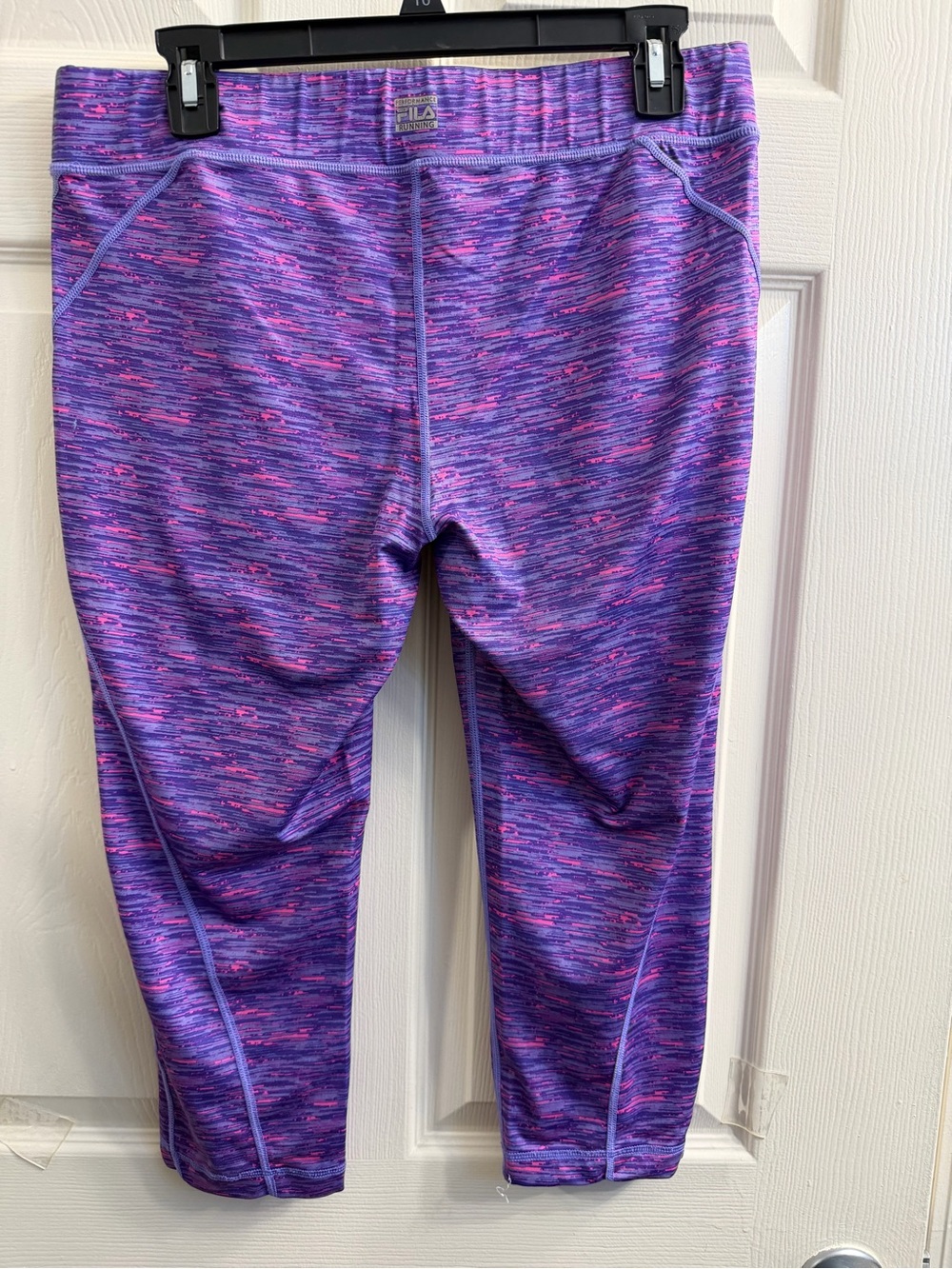 Fila Purple and Orang Bundle Space-Dye Capri Leggings